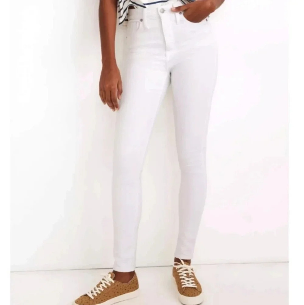 NWT Madewell White 10" High-Rise Skinny Jeans 23
